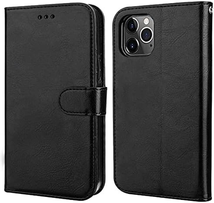 iPhone 12/Proの財布ケースと互換性 カードホルダー PU レザースタンド 衝撃防弾 手首ストラップ クランプシェル 6.1インチ