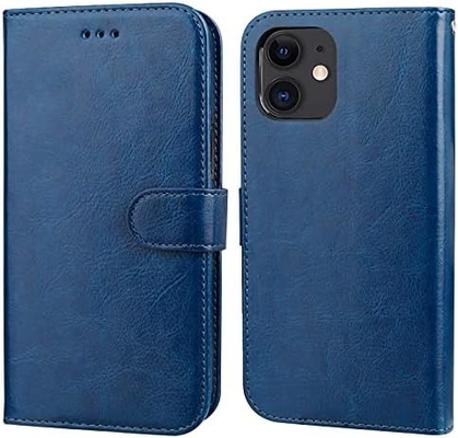 iPhone 12/Proの財布ケースと互換性 カードホルダー PU レザースタンド 衝撃防弾 手首ストラップ クランプシェル 6.1インチ