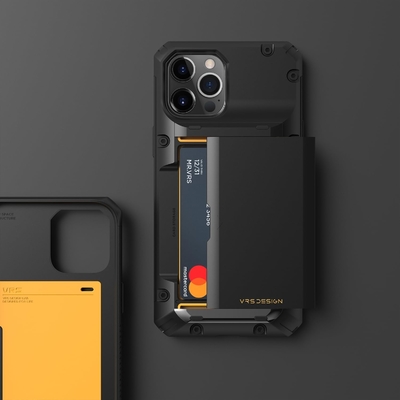 [カード]iPhone 12 Pro Max 6.7インチ用のプレミアム固形クレジットカードスロットウォレット