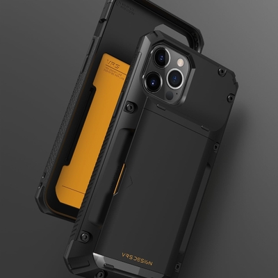 [カード]iPhone 12 Pro Max 6.7インチ用のプレミアム固形クレジットカードスロットウォレット