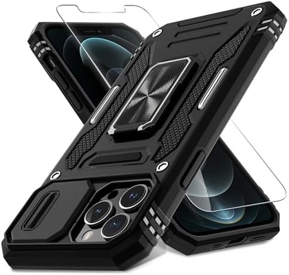 iPhone 12 Pro Max スライドカメラカバー+スクリーンプロテクター (パック1枚)