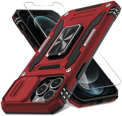 iPhone 12 Pro Max スライドカメラカバー+スクリーンプロテクター (パック1枚)