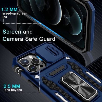 iPhone 12 Pro Max スライドカメラカバー+スクリーンプロテクター (パック1枚)