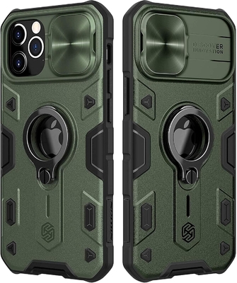 iPhone 12 Pro Maxケース カメラカバー&amp;キックスタンド デューティ 軍用装甲保護カバー