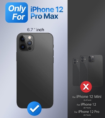 iPhone 12 Pro Maxケースのシールドアップ スタンド付き 携帯ケース 透明 双指輪付き [調節可能&amp;折りたたみ]