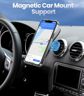 iPhone 12 Pro Maxケースのシールドアップ スタンド付き 携帯ケース 透明 双指輪付き [調節可能&amp;折りたたみ]