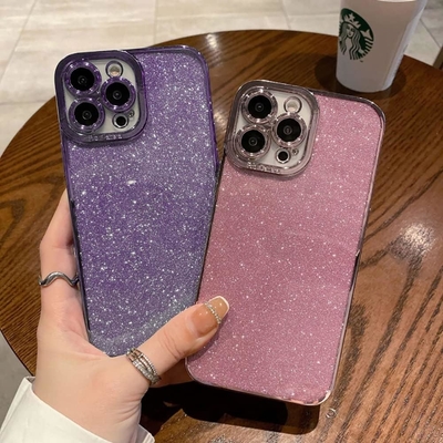 iPhone 12 Pro Max 透明なケースデザイン,内蔵した輝き 贅沢な輝く紙,ポップと美しい