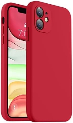 iPhone 11ケースと互換性 改良された液体シリコン [四角形の縁] [柔らかい防傷マイクロファイバー内膜]