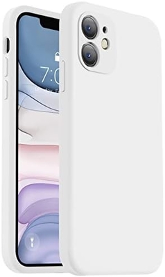 iPhone 11ケースと互換性 改良された液体シリコン [四角形の縁] [柔らかい防傷マイクロファイバー内膜]