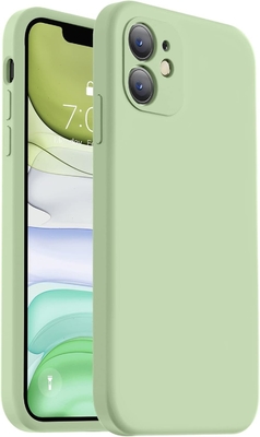 iPhone 11ケースと互換性 改良された液体シリコン [四角形の縁] [柔らかい防傷マイクロファイバー内膜]