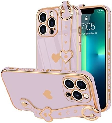 iPhone 12 Pro 可愛い 恋愛・ハート ストラップ 女性用 携帯カバー 女の子用 ブラング シリコン カメラ レンズ 保護 バンパー