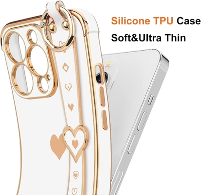 iPhone 12 Pro 可愛い 恋愛・ハート ストラップ 女性用 携帯カバー 女の子用 ブラング シリコン カメラ レンズ 保護 バンパー