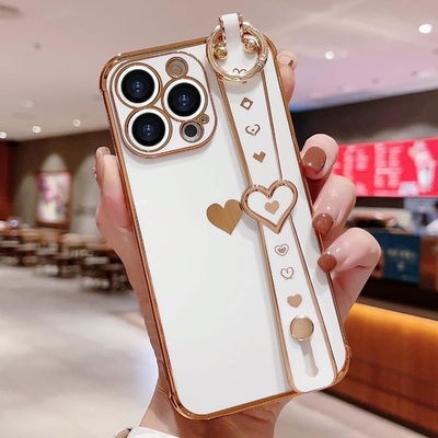 iPhone 12 Pro 可愛い 恋愛・ハート ストラップ 女性用 携帯カバー 女の子用 ブラング シリコン カメラ レンズ 保護 バンパー
