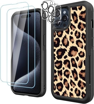 5 in 1 for iphone 15 Plusケース,2パックスクリーンプロテクター+2パックカメラレンズプロテクター