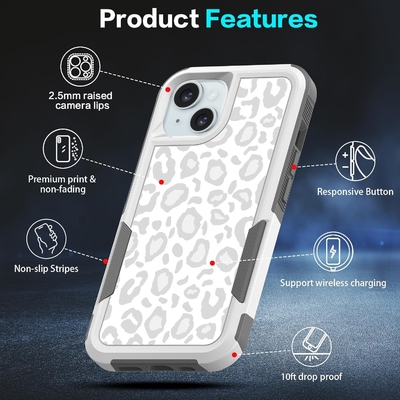 5 in 1 for iphone 15 Plusケース,2パックスクリーンプロテクター+2パックカメラレンズプロテクター