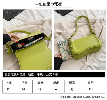 女性用 小型ショルダーバッグ トレンディ クロスボディ バッグ 防水革 ハンドバッグ クリッチ トート デザイナー バッグ