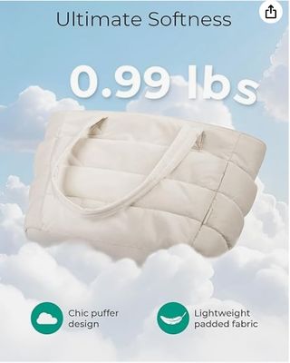 BAGSMART Women's Handbag, Lightweight and Fluffy Handbag, Multi-compartment Woven Shoulder Bag Handbag, Suitable for Travel, Work and Gym Use