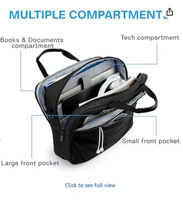 Laptop Bag, 15.6 Inch Briefcase Men, Lockable Computer Bag Work Bag, Water-Repellent Shoulder Messenger Bag Travel Office Business