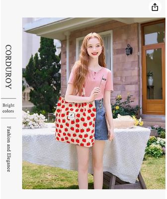 トーテ 女性 女の子 大容量 コードローイ 再利用可能な 食料品 ショルダーバッグ