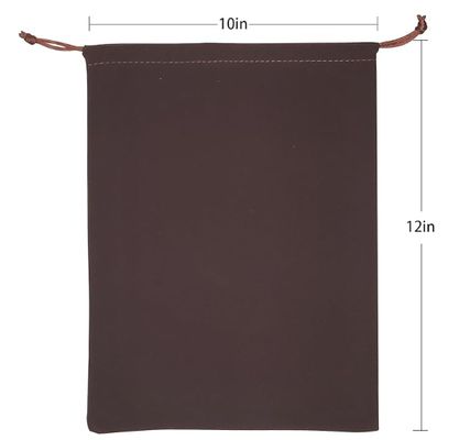Large Brown Velvet Cremains Urn Bag for Human Ashes - for Use Inside The Urn - Size 10" X 12" (230 Cubic Inches Capacity) - Includes a Resealable PE Material Ashes Storage Bag