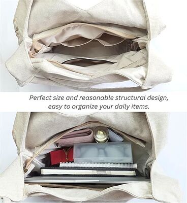 Embroidered Handbags for Women, Large Beads Flower Shoulder Tote Bag with Zipper Fabric Hobo Bags, Mother's Day Bag