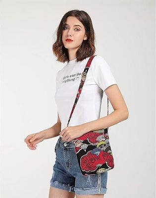 Women's Retro Small Size Canvas Shoulder Bag Hippie Boho Crossbody Handbag