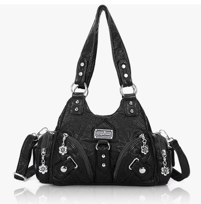 女性用財布 スモール ホーボー ショルダーバッグ ヴァーゲン レザー マルチポケット トートバッグ ジッパー付き