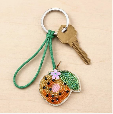 5PCS パッチ 珠付き バッグ 魅力 果物 バッグ 手袋のための魔法 夏の鍵鎖 小さなバッグ 魅力 ドラゴンフルーツ グランナートメロナートオレンジ レモン バッグ 魅力 珠とライストーン 手縫い