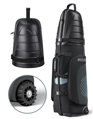 Golf Travel Bags for Airlines with Wheels, Hard Case Top Protect Golf Clubs