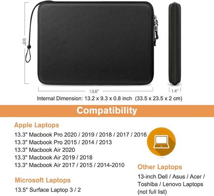 防水13&quot;エヴァのラップトップの保護箱1680dポリエステル表面
