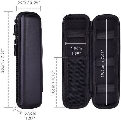 黒い3Dエヴァの堅い場合の鉛筆の袋1800DポリエステルPUの革