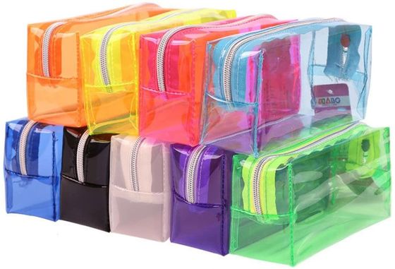 エヴァの透明なペンの袋ポリ塩化ビニールのコンパートメントが付いている堅いプラスチック筆箱