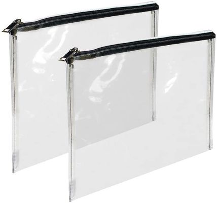 耐久性のある透明な PVC ジッパー銀行バッグ 12x87 インチのカスタマイズされたロゴの印刷とデザインのオプション