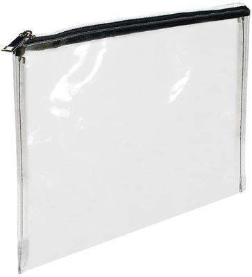 再生利用できる12x8.7inchジッパーのお金の袋透明なポリ塩化ビニールはジッパーによって袋に入れる