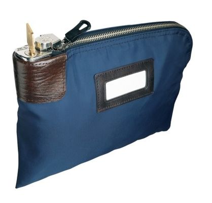 ODMOEMキャンバス11X6インチジッパー付きバンクデポジットバッグ 2キーのキャンバスロックジッパー付きバンクデポジットバッグ 2キーのPVCポケット付きジッパー付きバンクバッグ