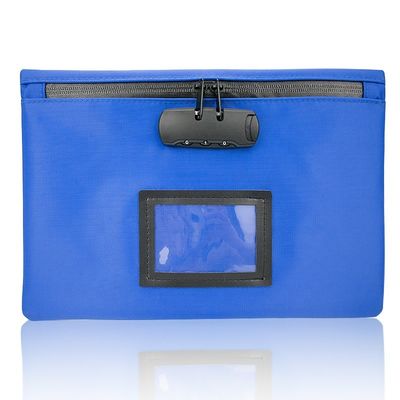 透明ビニールポケットとロックメカニズムを備えたカスタマイズされた色とサイズで再利用可能なジッパーバンクバッグ